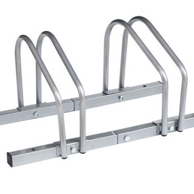 China Save Space 2 Bike Parking Rack Portable Outdoor Floor Steel Bicycle Storage Rack for sale