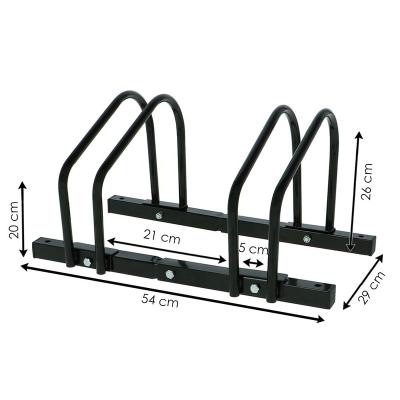 China Save Space 2019 New Design 2 Bike Outdoor Free Floor Rack Garage Steel Bicycle Storage for sale