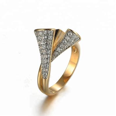 China Simple BOHEMIA Gold Ring Designs Real Diamond Ring Wedding Ring Set for sale