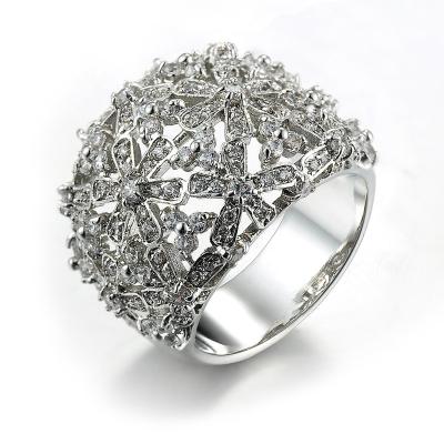 China Engagement Diamond Price 1 Carat Silver Diamond Wedding Ring for sale