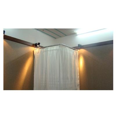 China Sustainable Corner Aluminum PVC Coated Shower Curtain Rod In New Designs for sale