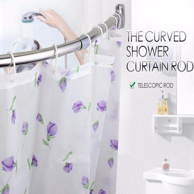 China Metal Curved Adjustable Shower Curtain Rod for sale