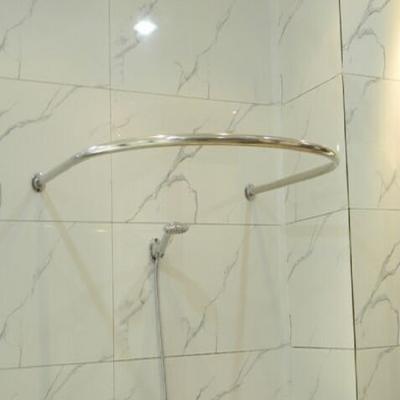 China Fancy Oval Curved Shower Sustainable Curtain Rod For Bathroom Use Te koop