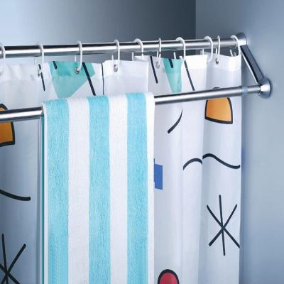 Chine Sustainable Bathroom Shower Adjustable Double Led Curtain Rod à vendre