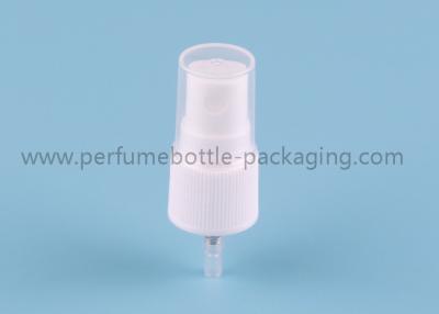 China 18 / 415 White Fine Mist Sprayer Pump With Clear Flat Top PP Cap for sale