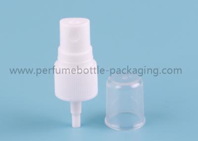 China White 18 / 410 Fine Mist Sprayer Pump With Transparent PP Cap for sale