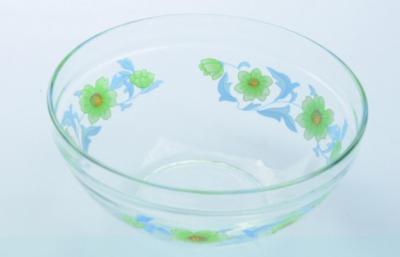 Chine 5pc transparents autoguident saladier en verre réglé avec le chapeau et le Deco à vendre