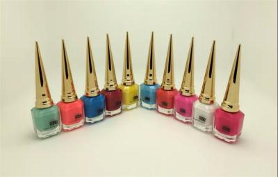 China Seque rapidamente a garrafa de vidro personalizada do verniz para as unhas com cores diferentes 15ml à venda