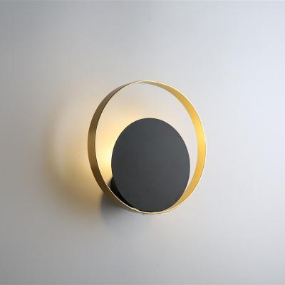 China Modern Nordic Contemporary Simple Design Wall Light Black And Gold Color Fancy Wall Bedroom Wall Light For Home Living for sale