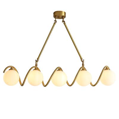 China Bestseller Contemporary Design Milk White Glass Shade 6 Modern Chandelier Hotel 2020 Gold Chandelier Bedroom Lamp Lights for sale