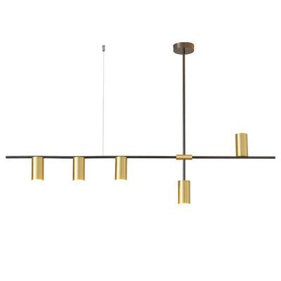 China Contemporary Nordic Design Gold and Black Color Dining Chandelier Modern Style Long Chandelier Antique Brass Chandelier for Dinner for sale