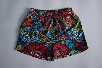 China Flower Athletic Swim Trunks  With Mesh Water Repellent Elastic Waistband for sale