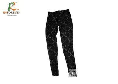 China Spandex Black Womens Sports Leggings Digital Printing Girls Capri Pants for sale