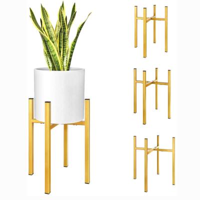 China Factory Price Modern Metal Amazon Gold Adjustable Plant Stand Flower Pot Stand Indoor Outdoor Iron Plant Rack For Garden Display for sale