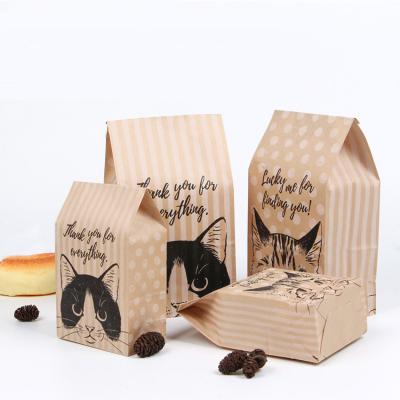 China Recycled Materials Custom Logo Printing Cheap Direct Manufactures To Take Out Food Gift Packaging Grocery Kraft Paper Open Bag for sale