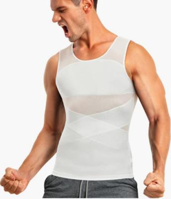 China QUICK DRY Men's Compression Shirt For Body Shaper Slimming Vest Belly Underwear Tight Tank Top for sale