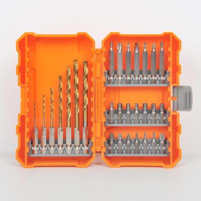 China DIY 28 Pieces High Quality Bit Set Combination Drill Bit Set For Metal Wood Concrete Drilling for sale