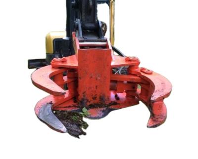 China Notes new tree shear power wood grapple new wood grab cutter tree cutting machine for sale