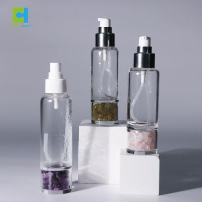 China Personal Care 20ml Gemstone Infused Real Glass Healing Hot Selling Crystal Spray Bottles for sale