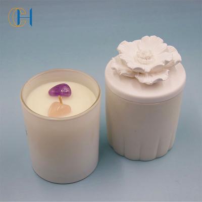 China Wholesale Popular Home Reaction Home Luxury Chandelier Decoration Candle Container Glass Jar For Candle Making for sale