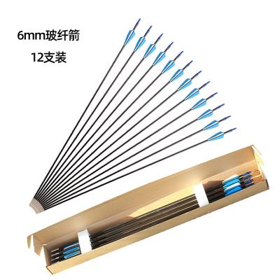 China JUNXING Archery Professional 6mm Fiberglass Arrow Carbon Shooting Arrow for sale