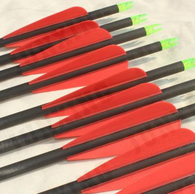 China Hunting Recurves Bow Carbon Arrows With Plastic Time Vanes for sale