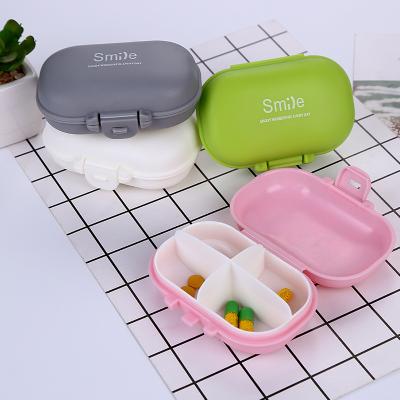 China High quality portable plastic pill box, custom pill box with four small dots lock SP-101 for sale