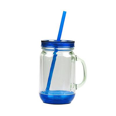 China Custom Promotional Gift Promotional Plastic Mason Jar for sale