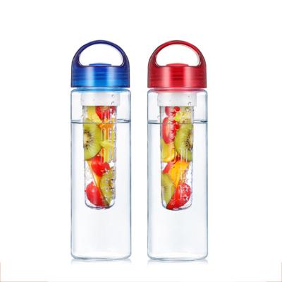 China Sustainable Plastic Water Bottle 700ml Fruit Infuser Water Bottle Bpa Free for sale