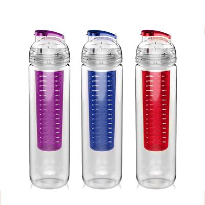 China Best Viable Selling Tritan Fruit Infuser Water Bottle for sale