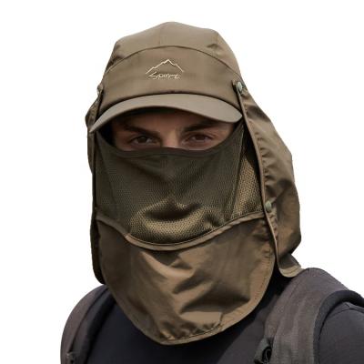 China Bucket Hat Protective Face And Neck Cover Outdoor Casual Bucket Fishing UV Hat for sale