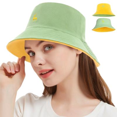 China Wholesale Funny Character Bucket Hat Embroidery Print Designer Korean Buckle Bucket Hat for sale