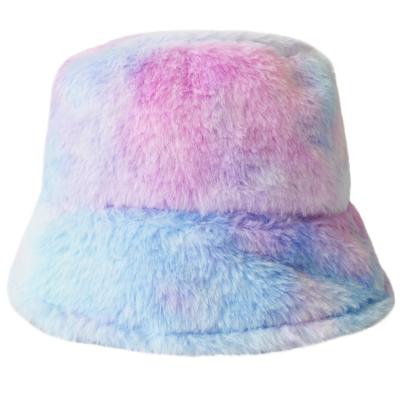 China Wholesale Winter Fluffy Embroidery Bucket Character Women's Cotton Hats Bucket Hats for sale