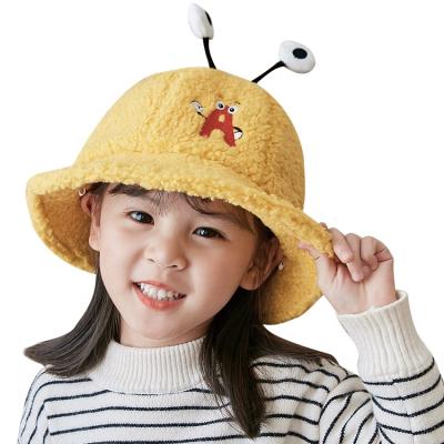 China Picture Kids Hats Caps Bucket Hat Winter Blurred Faux Fur Bucket Hat Custom Logo for sale