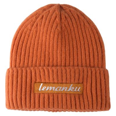 China Winter COMMON Skull Beanie Hats Women Ladies Wide Brim Felt Knitted Brand Hat Logo for sale