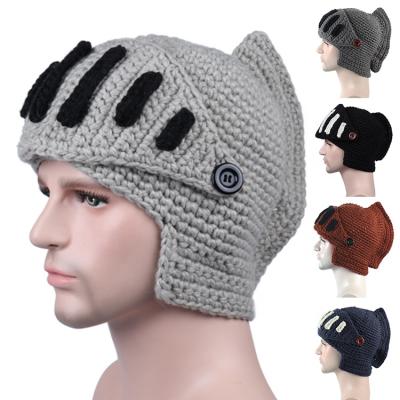 China Common men warm fashion boys golf winter trend rib brand logo designer winter hat with mask winter hats for sale