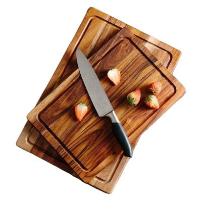 China Sustainable Wholesale Handmade Acacia Wood Cutting Cutting Board Chopper Acacia Wood For Meat for sale