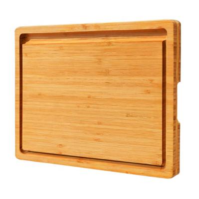 China Wholesale Viable Extra Large Bamboo Chopping Board Kitchen Chopper Reversible Cutting Plate With Deep Juice Groove for sale