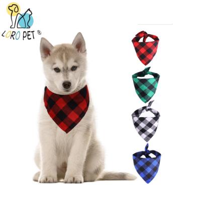 China China Factory Amazon Cotton Pet Plaid BandanaTriangle Dog Collar Cheap Viable Custom Bandana Scarf 100% Hot Sale Dog Bandana for sale