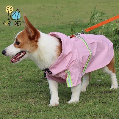 China ZMaker Viable Waterproof Dog Raincoat Nylon Rain Jackets With Reflective Branding For Large Pets for sale