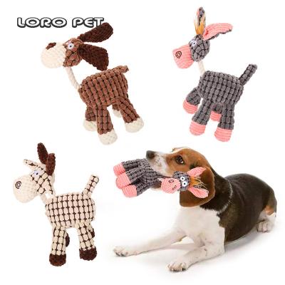 China 2021 Hot Viable Amazon Selling Pet Products Donkey Dog Toys Train Plush Dog Toy With Rope High Quality Indestructible Plush Dog Chew Toy for sale