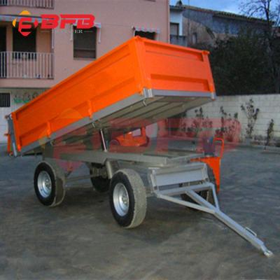 China Farm Industrial 4 Wheel 5 Ton Grain Seeder Transport Sized Trailer Tilting Trailer Tractor for sale