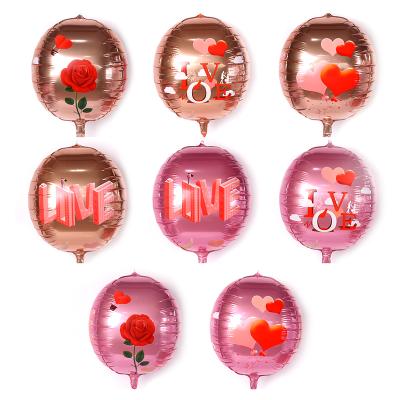 China Valentine's Day LOVE film adult aluminum balloon / party decorative indoor layout wall background balloon round wedding party for sale