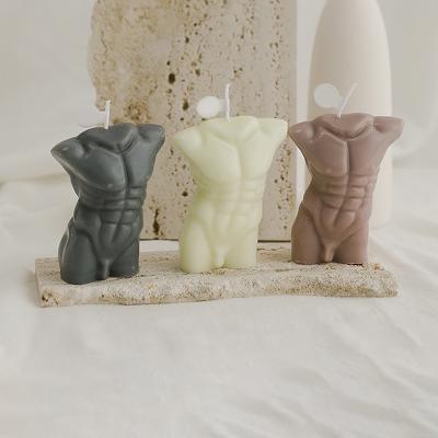 China Christmas Naked Man Body Shape Sniffed Candle Aromatherapy Nude Soy Wax Male Body Handmade Candle for sale