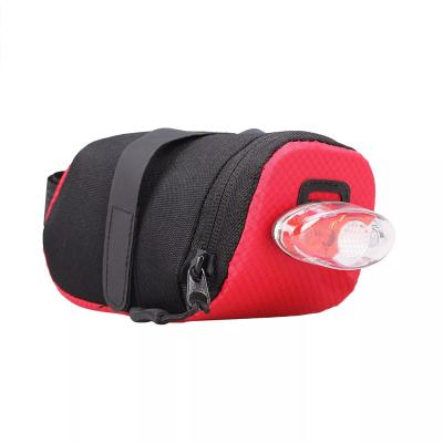 China Water Resistant Wholesale Black Blue Red Cycling Mountain Bike Bags Bicycle Saddle Bag Cycling Rear Seat Tail Pouch Bags for sale