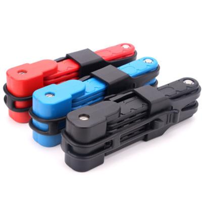 China Durable High Security Universal Strong Alloy Steel 6 Joints Folding Bike Lock With 2 Keys Anti Theft 2 Buyers for sale