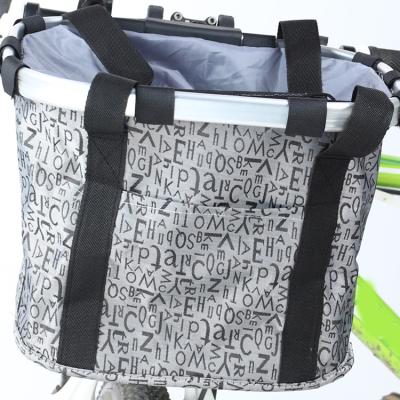 China Waterproof Portable Folding Carry Front Dog Bike Basket Bike Bicycle Basket With Op Handle Bike Bicycle Basket for sale