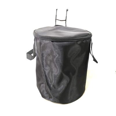 China Durable High Safety Folding Bicycle Cloth Basket Pure Black Bicycle Accessories Basket for sale