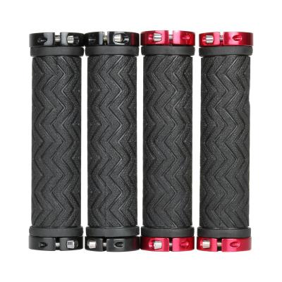 China Children's Bikes Mountain Bike Cycling Parts Dual Lock Skid Resistance Aluminum Alloy Grip Tight Rubber Grip for sale