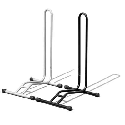 China Outdoor Used L-Type Bicycle Coated Steel Floor Parking Rack Vertical Bike Display Rack For Home Garage Rack Accessories for sale